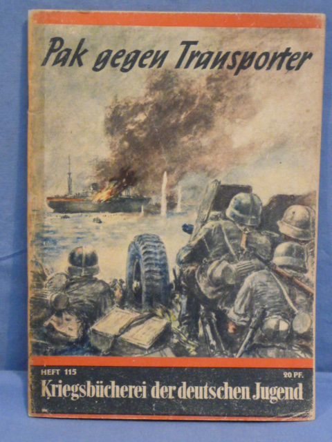 Original WWII German War Library of the German Youth Book, Pak gegen Transporter