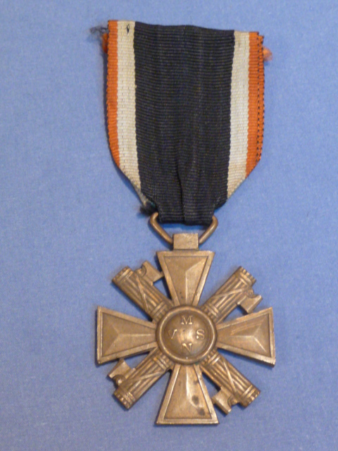 Original WWII Era Italian Blackshirts Fascist Militia 10 Years Long Service Cross