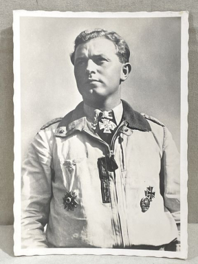 Original WWII German Personality Postcard, Oberstleutnant Oesau