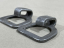 Original WWII German Equipment Hardware, D-Rings with Hooks Pair