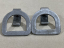 Original WWII German Equipment Hardware, D-Rings with Hooks Pair