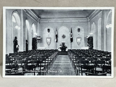 Original Nazi Era German Postcard, Ekrensaal Front Fighters House