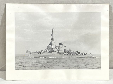 Original WWII German Military Themed Print, Kriegsmarine Ship