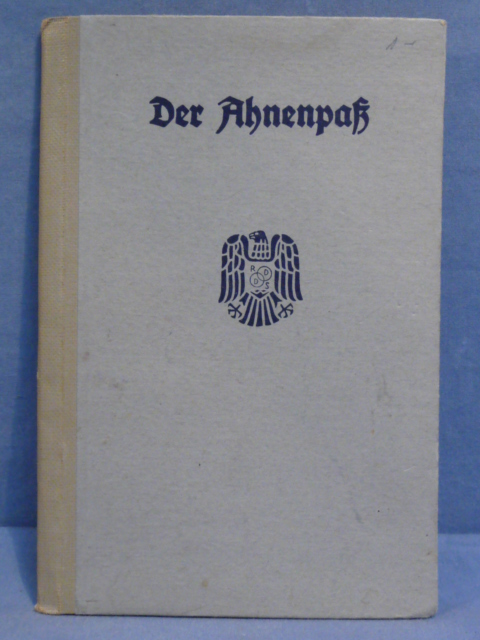 Original WWII German Ahnenpa� (Family Tree) Book, UNUSED