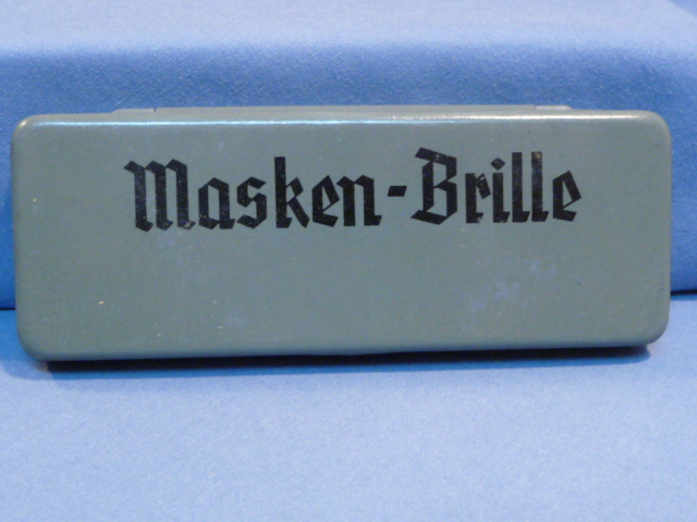 Original WWII German Soldier's Gas Mask Glasses Case, UNISSUED!