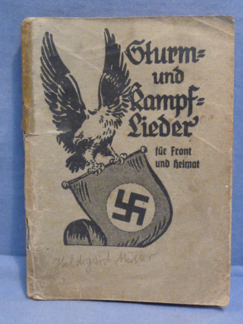 Original Nazi Era German NSDAP Song Book, Sturm und Kampf Lieder