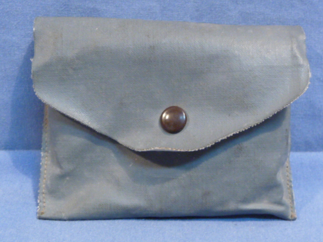 Original WWII German Gray Synthetic Leather Goggles CASE, Unissued