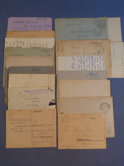 Original WWII German Set of 10 Letters/Postcards (Mostly FELDPOST)