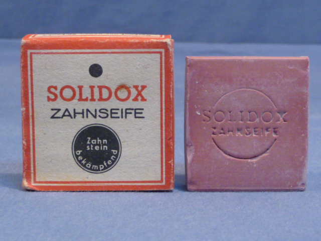 Original WWII Era German RM Priced SOLIDOX Tooth Powder, Zahnseife