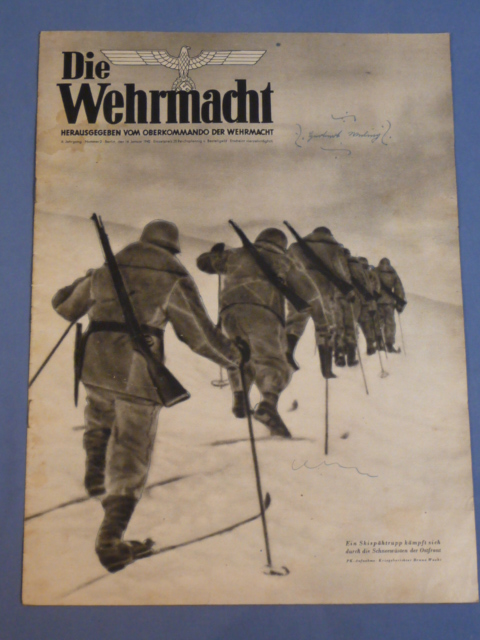 Original WWII German Die Wehrmacht Magazine, January 1942