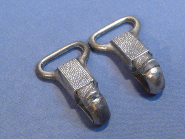 Original WWII German Officer's Dagger Hanger Hardware, Pair of Snap Hooks