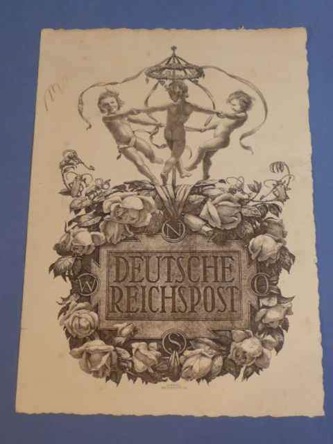 Original 1939 German Fancy Reichspost Telegram