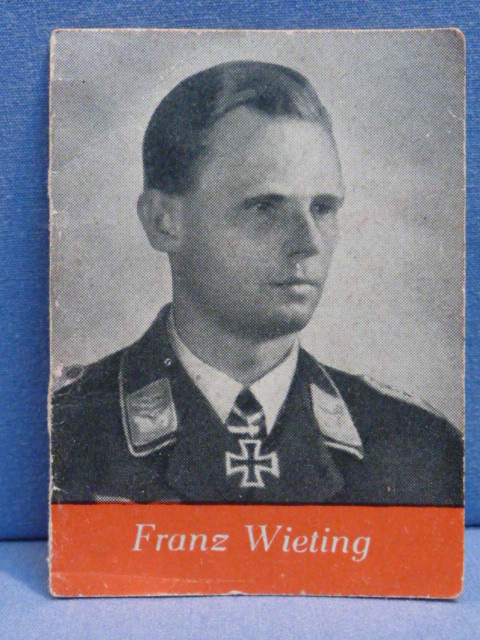 Original WWII German WHW Donation Booklet, Ritterkreuztr�ger Franz Wieting