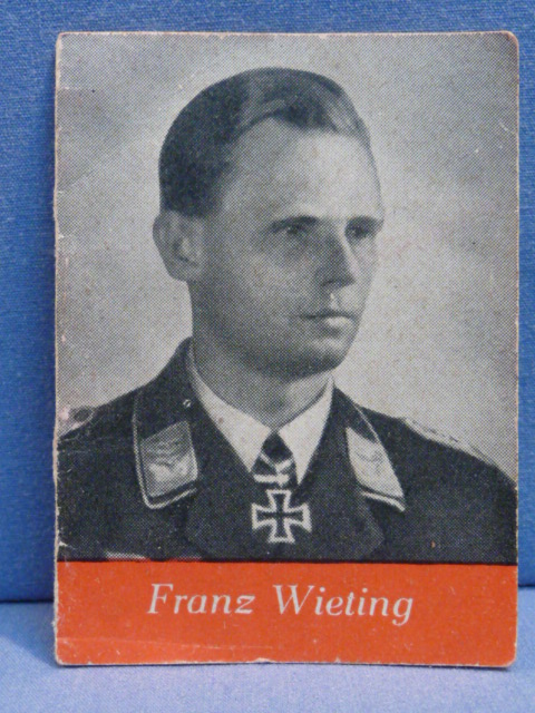 Original WWII German WHW Donation Booklet, Ritterkreuztrger Franz Wieting