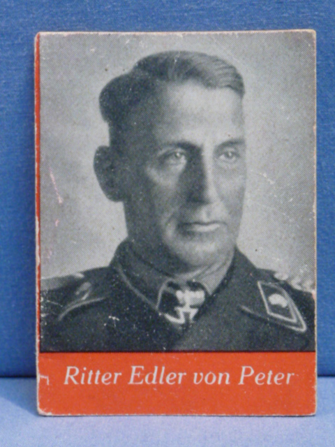 Original WWII German WHW Donation Booklet, Ritterkreuztr�ger Ritter Edler von Peter