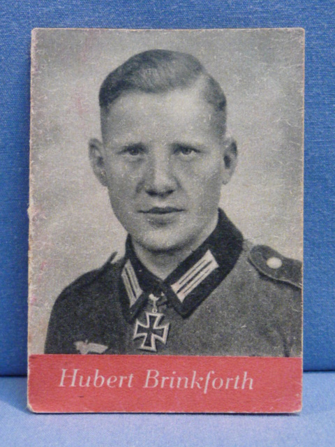 Original WWII German WHW Donation Booklet, Ritterkreuzträger Hubert Brinkforth
