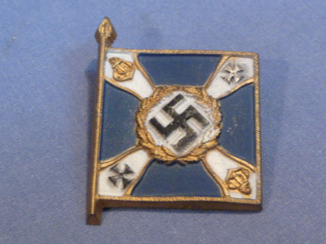 Original WWII German KRIEGSMARINE Flag Tinnie, MARINETEILE AM LAND