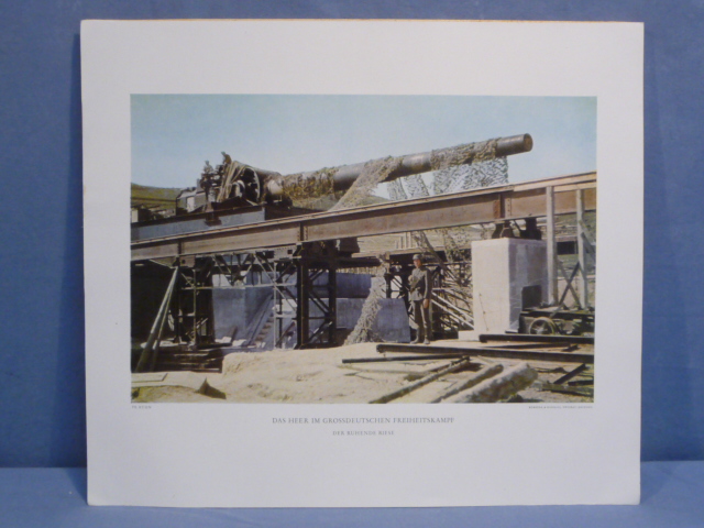 Original WWII German Military Themed Color Print, THE RESTING GIANT