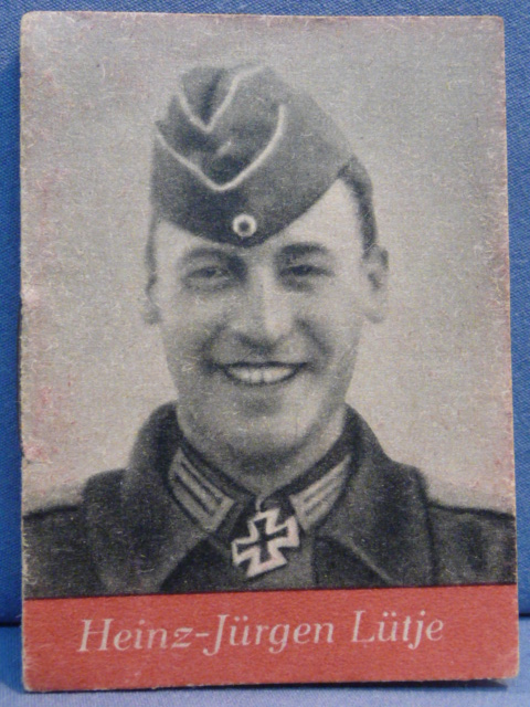 Original WWII German WHW Donation Booklet, Ritterkreuztr�ger Heinz-J�rgen L�tje
