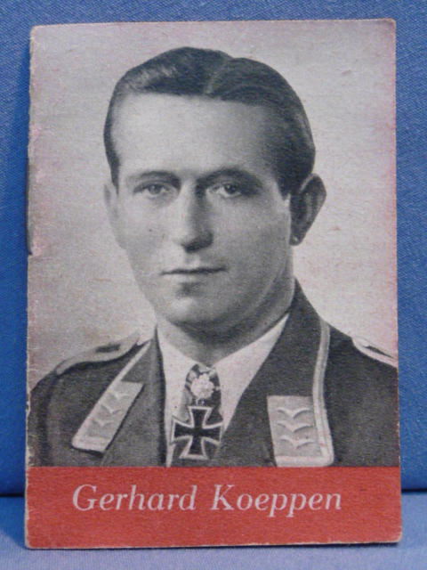 Original WWII German WHW Donation Booklet, Ritterkreuztr�ger Gerhard Koeppen