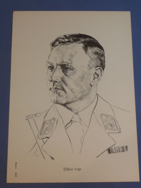Original Nazi Era German Personality Print, Viktor Lutze