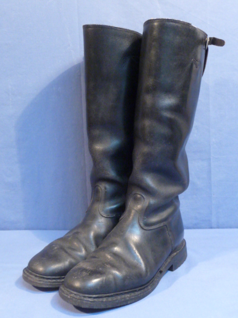 Original WWII German Officers Tall Boots, LARGE SIZE Pair