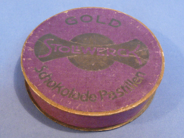 Original WWII Era German Stollwerck Brand Chocolate Pastille Container, Schokolade Pastillen
