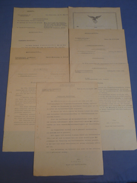 Original WWII German Luftwaffe NCO Documents Grouping