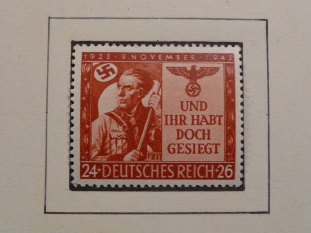 Original WWII German UND IHR HABT DOCH GESIEGT Single Postage Stamp, MOUNTED