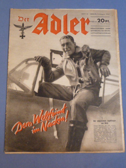 Original WWII German Luftwaffe Magazine Der Adler, August 1941 CRETE!