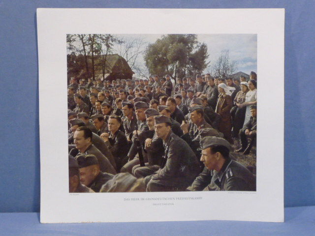 Original WWII German Military Themed Color Print, FRONT THEATER