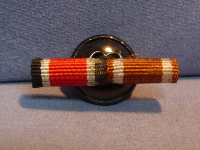 Original WWII German 2-Place Lapel Button Hole Ribbon Bar, UNISSUED