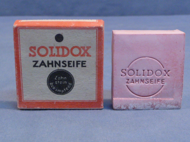 Original WWII Era German RM Priced SOLIDOX Tooth Powder, Zahnseife
