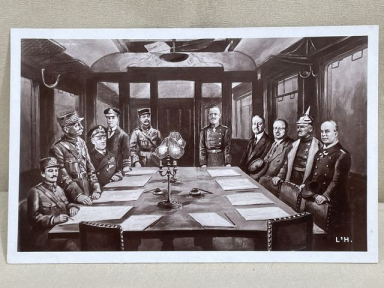Original Pre-WWII French Postcard, Signing of the Armistice