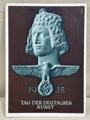 Original 1938 German Commemorative Postcard, Day of German Art