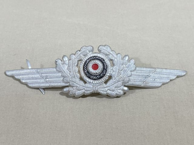 Original WWII German Luftwaffe Aluminum Visor Hat Crest Cockade, Incomplete