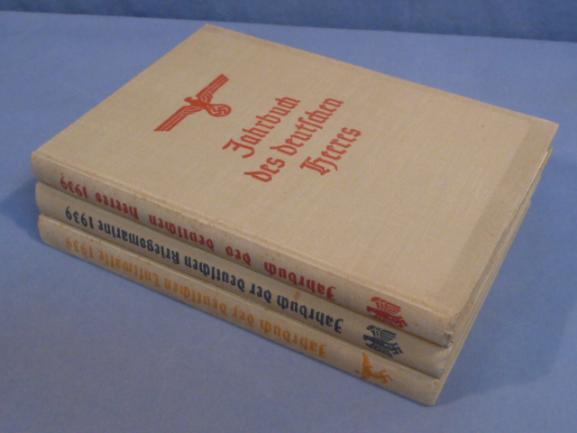 Original WWII German Year Books of the Heer, Kriegsmarine & Luftwaffe 1939 Set