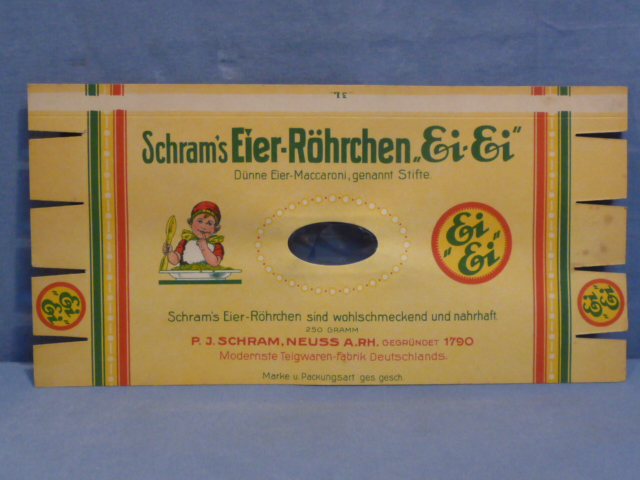 Original WWII Era German Ration Item, Egg Spaghetti