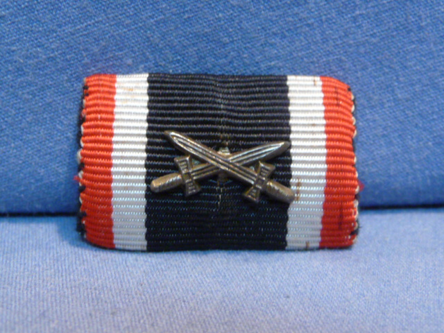 Original WWII German War Merit Cross 2nd Class w/Swords Ribbon Bar, UNUSED
