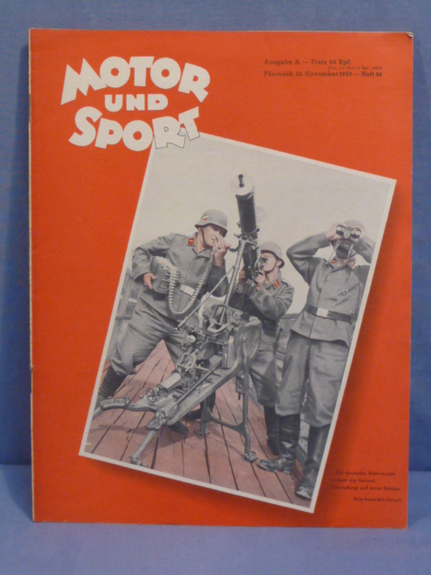 Original WWII German Motor and Sport (Motor und Sport) Magazine, November 1939