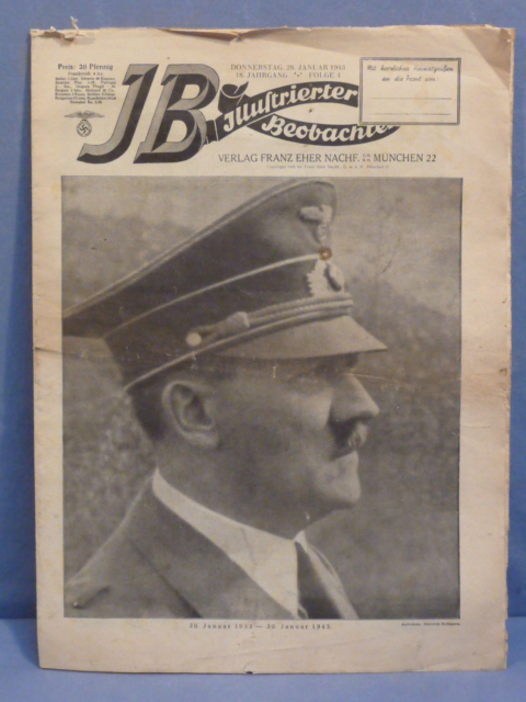 Original WWII German Magazine, Illustrierter Beobachter, HITLER