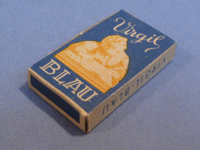 Original WWII German Box of 10 Razor Blades, Virgil BLAU