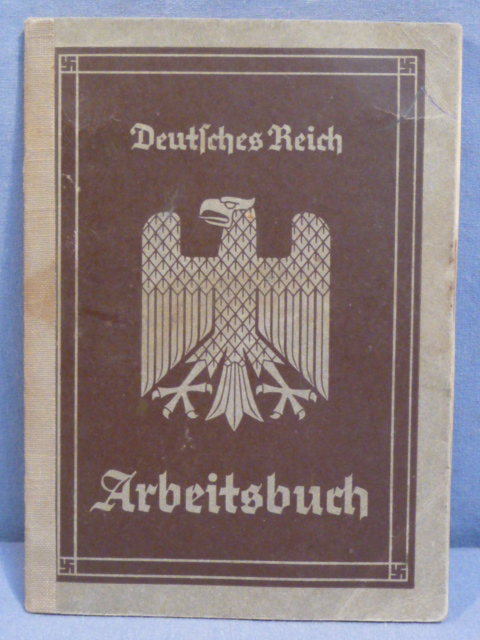 Original Nazi Era German Arbeitsbuch, 1st Type
