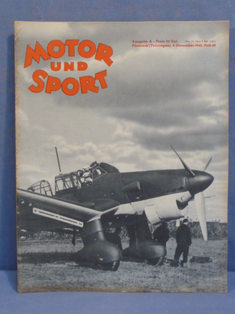Original WWII German Motor and Sport (Motor und Sport) Magazine, December 1940