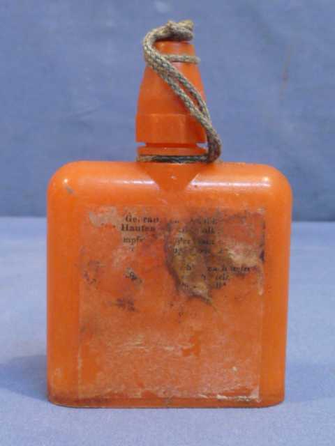 Original WWII German Gas Decontamination Salve Bottle with Partial Label