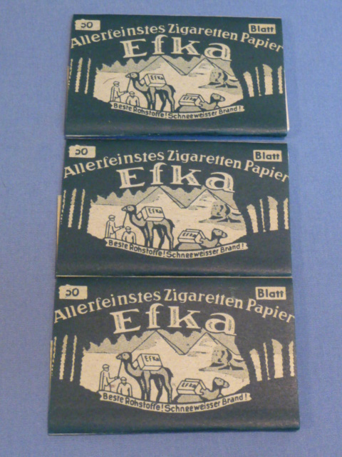 Original WWII German Set of 3 Packs of Efka Cigarette Papers