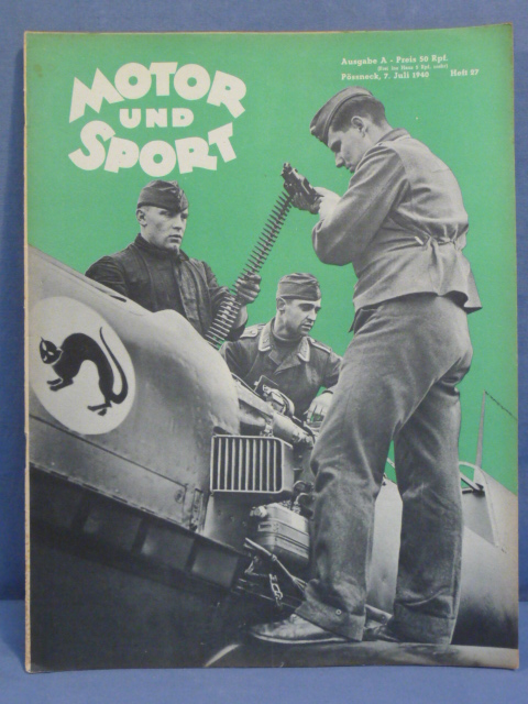 Original WWII German Motor and Sport (Motor und Sport) Magazine, July 1940
