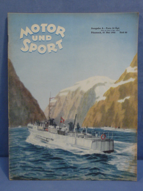 Original WWII German Motor and Sport (Motor und Sport) Magazine, May 1940
