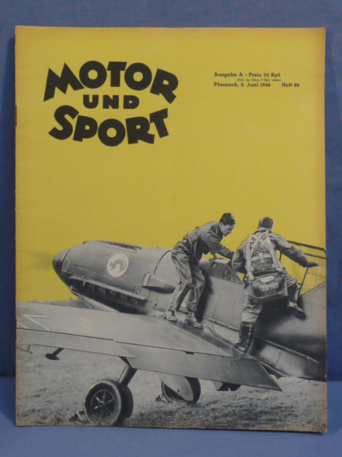 Original WWII German Motor and Sport (Motor und Sport) Magazine, June 1940