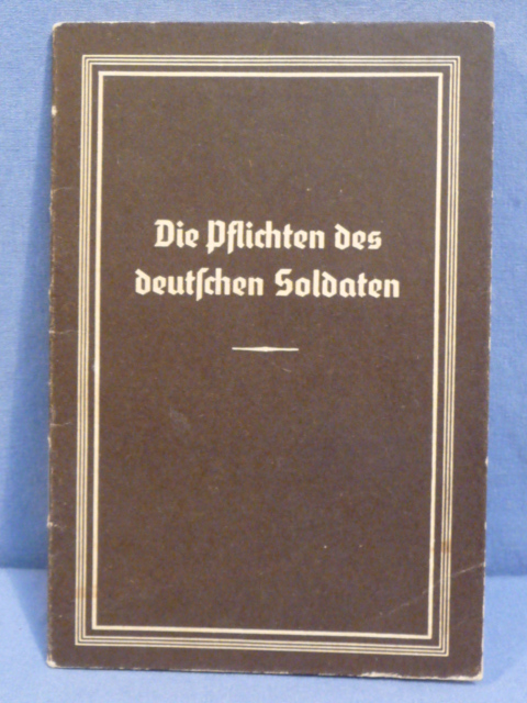 Original Pre-WWII German Duties of the German Soldier Book, 5th Panzer Regiment (3rd Pz Div)